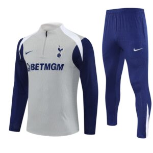 25/26 Tottenham Grey Half Zipper Tracksuit