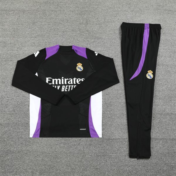 24 -25 Real Madrid Black with Purple Tracksuit - Image 2