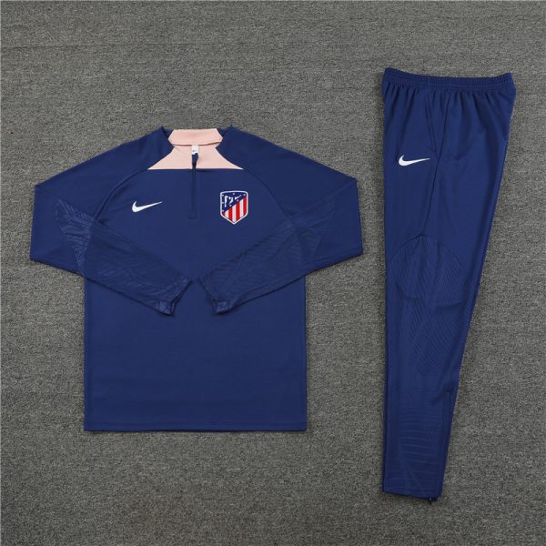 23 -24 Atlético Madrid Hlaf Zipper Tracksuit - Image 2