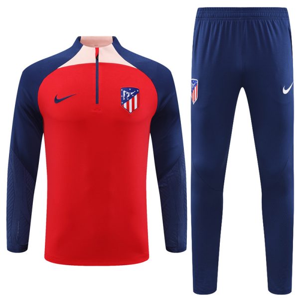 23 -24 Atlético Madrid Hlaf Zipper Tracksuit - Image 2