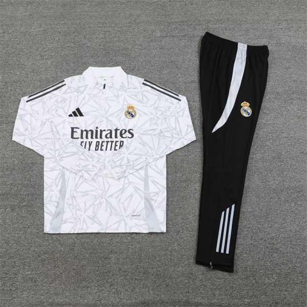 24 -25 Fc Real Madrid Half Zipper Tracksuit - Image 3