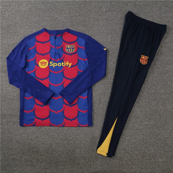 24 -25 Fc Barcelona Half Zipper Tracksuit - Image 2
