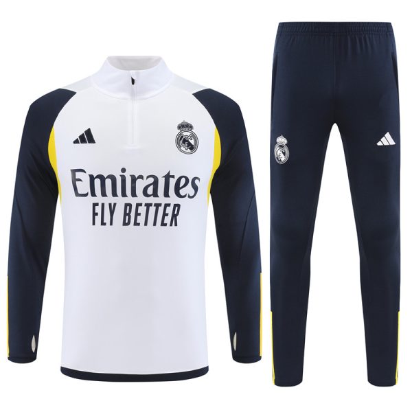 23 -24 Real Madrid Black Hlaf Zipper Tracksuit - Image 2
