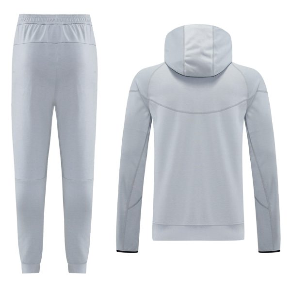 25/26 Fc Barcelona Grey Hoodie Tracksuit - Image 7