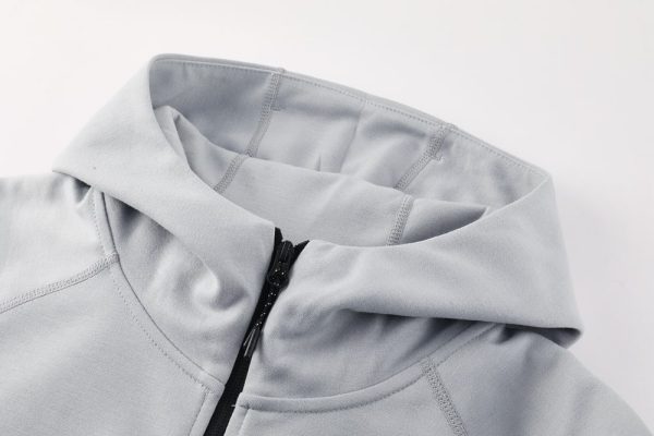 25/26 Fc Barcelona Grey Hoodie Tracksuit - Image 4