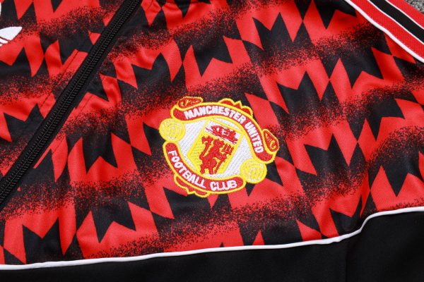 25/26 Manchester Untied Black Retro Full Zipper Tracksuit - Image 4