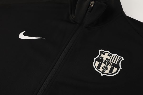 24-25 Fc Barcelona Black Full Zipper Tracksuit - Image 3