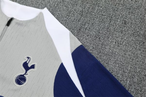 25/26 Tottenham Grey Half Zipper Tracksuit - Image 4