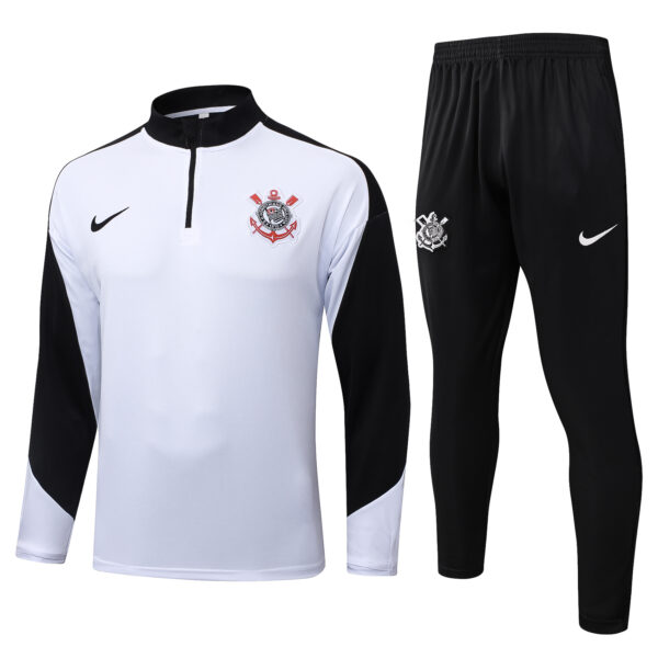 25/26 Corinthians White Half Zipper Tracksuit