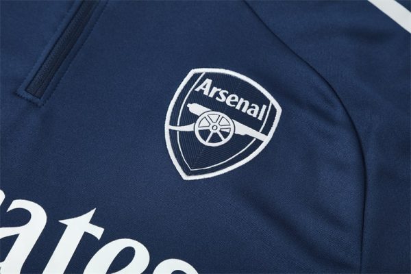 25/26 Arsenal Royal Blue Half Zipper Tracksuit - Image 4