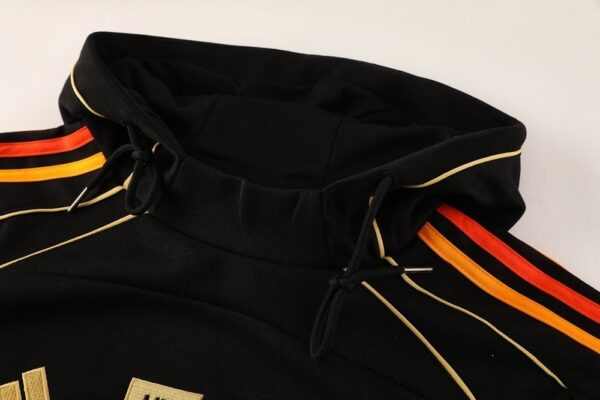 25/26 Arsenal Black Hoodie Tracksuit - Image 3