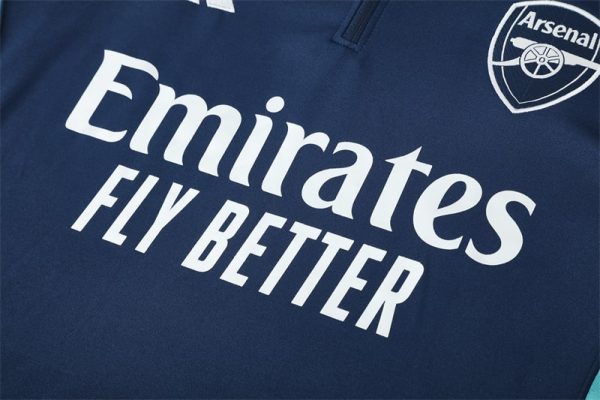 25/26 Arsenal Royal Blue Half Zipper Tracksuit - Image 3