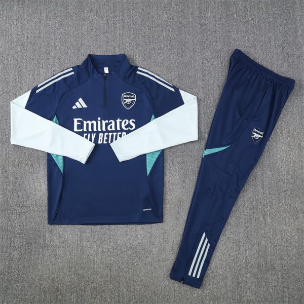 25/26 Arsenal Royal Blue Half Zipper Tracksuit - Image 2
